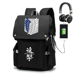 Anime Logo Printed Backpack