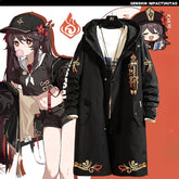 Unisex Hutao Casual Medium Long Windbreaker Jacket