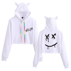 Women's Louis Cropped Casual Hoodie