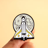 Game Rocket Spaceship Badge Brooch