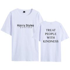 Casual People With Kindness Print Short Sleeve T-Shirt