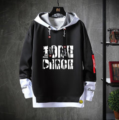 Cool Men's Letter Print Relaxed Hoodie