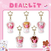 DEARLIT 2nd Anniversary Bouquet Keychain Set
