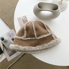 Trendy Lisa Suede Plush Fisherman Hat