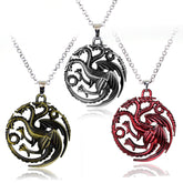 Targaryen Dragon Stark Wolf Necklace