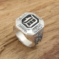 Sterling Silver Retro Men's Cos Ring