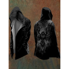 Retro Men's Digital Print Loose Hooded Jacket