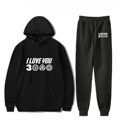Unisex Tony I Love You 3000 Hoodie with Pants Casual Sports Set