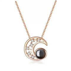 Lovely Moon Silver Necklace