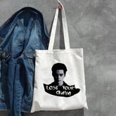 Trendy TVD Pattern Canvas Bag