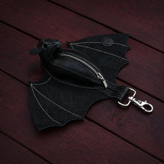 Leather Bat Coin Purse