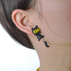 Black Cat Earrings