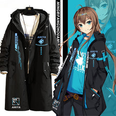Game Amiya Hooded Long Trench Coat