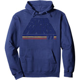 Classic Retro Slanted Logo Striped '77 Pullover Hoodie
