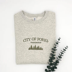 City of Forks Embroidered Sweatshirt