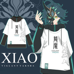 Unisex Xiao Game Cosplay Coat Windbreaker Pants Costume