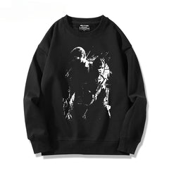 Casual Game Pattern Black Sweatshirt