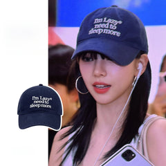 Karina I'm Lazy Embroidered Baseball Cap