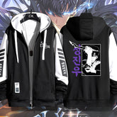 Unisex Anime Print Zipper Cardigan Hoodie
