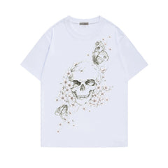 JAMES Same Skull Print Short-sleeved T-shirt