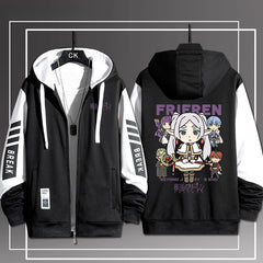 Casual Anime Pattern Print Cardigan Hoodie