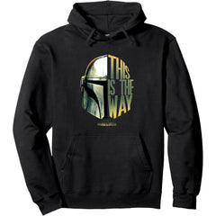 The Mandalorian This Is The Way Helmet Logo Stack Pullover Hoodie