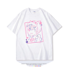 Rem Anime Cotton Short Sleeve Summer T-Shirt