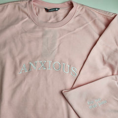 ANXIOUS Embroidered Crew Neck Sweatshirt