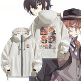 Unisex Dazai Anime Print Zipper Jacket