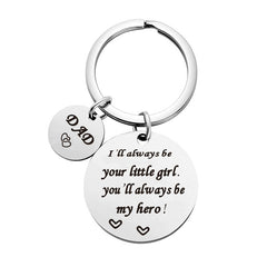 Round Tag Keychain Commemorative Gift for Parents