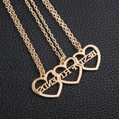 BEST FRIENDS Heart-shaped Pendant Necklace