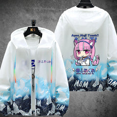 Vtuber Graphic Print Sunscreen Thin Jacket