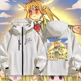 Unisex Anime Pattern Print Zipper Thin Jacket