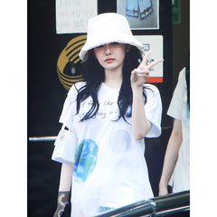NingNing Same Planet Graphic Short-sleeved T-shirt