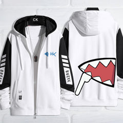 Casual Gawr Gura Shark Zipper Cos Hoodie