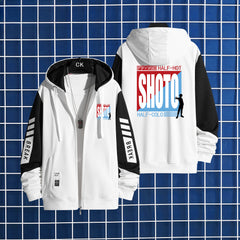 Unisex Shoto Anime Print Zipper Hoodie