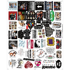 50 Friends Graffiti Luggage Stickers
