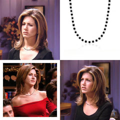 Luxury Friends Rachel Black and White Cube Necklace