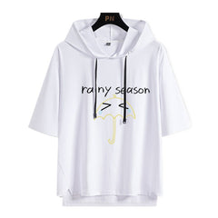 Ryo Rainy Season Short-sleeved Hooded T-shirt