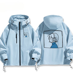 Chic Anime Cos Zipper Hooded Jacket