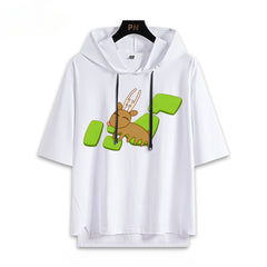 Anime Cos Hooded Short-sleeved T-shirt