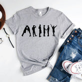 Unisex KPOP Print Army Crew Neck T-Shirt