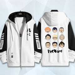 Unisex Anime Long-sleeved Zipper Coat