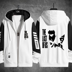 Unisex Game Letter Printed Zipper Hoodie