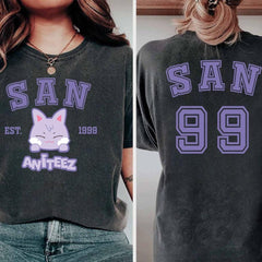 Cute Aniteez Print Crewneck T-Shirt Top