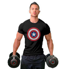 Men's Captain America Fitness Short Sleeve T-shirt