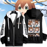 Unisex Anime Pattern Zip Up Hoodie