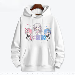 Women's Anime Rem Printed Hoodie