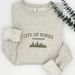 City of Forks Embroidered Sweatshirt