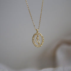 Vintage Tulip Necklace